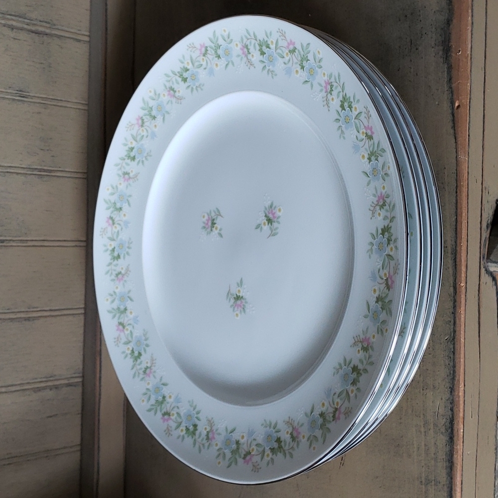 Johann Haviland Bavaria Germany Fine China - 4 dinner plates, Forever Spring
